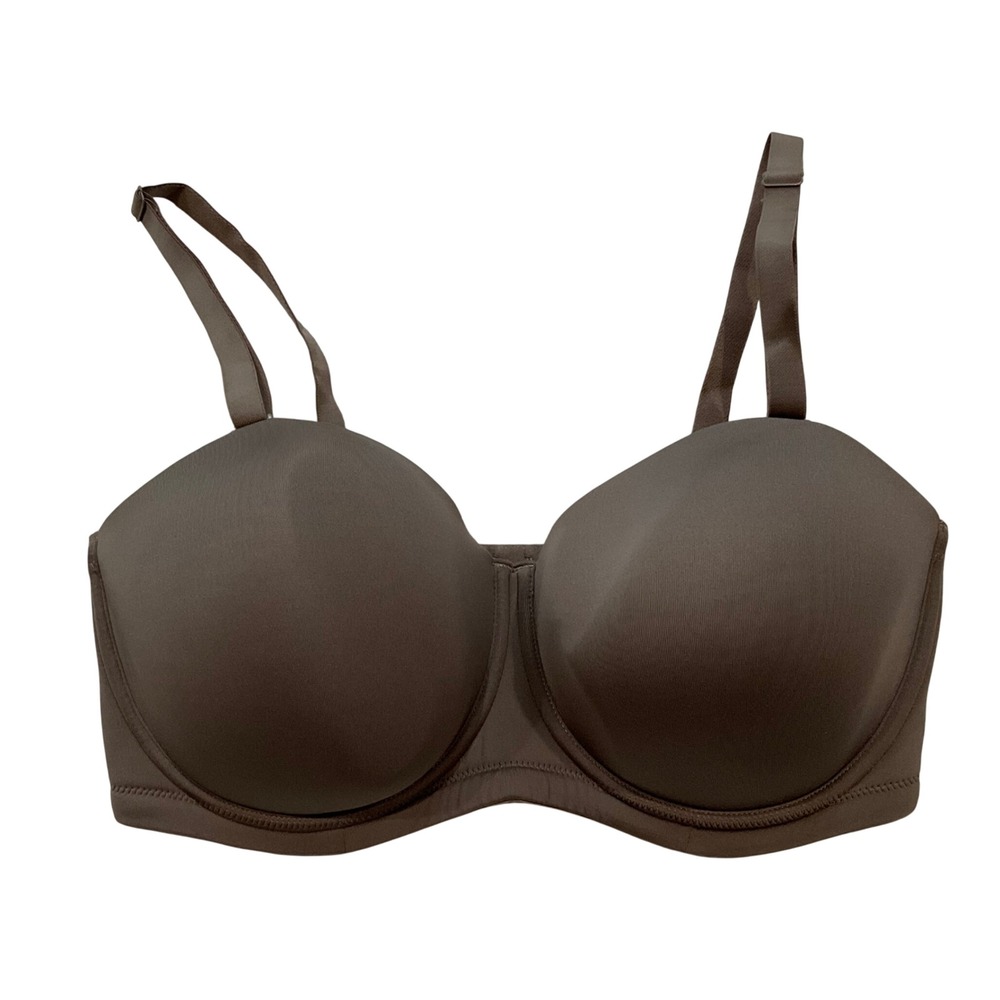 Wacoal Red Carpet Strapless Underwire Bra 854119 Brown 38H Detachable Straps